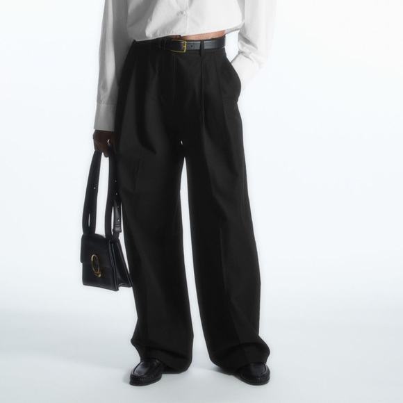 Set of 2 COS Cotton Wide Leg Trousers - Current Season - Picture 1 of 3